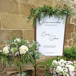 Cartel pluma bienvenida